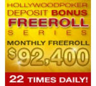 Hollywood Poker's Deposit Bonus Freeroll Series