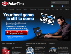 PokerTime Home page